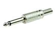 PLUG 6.3 MONO METALICO REFORZ 8MM  C/RESORTE
