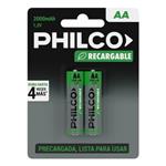 PILA AA RECARGABLE AA PHILCO x2u