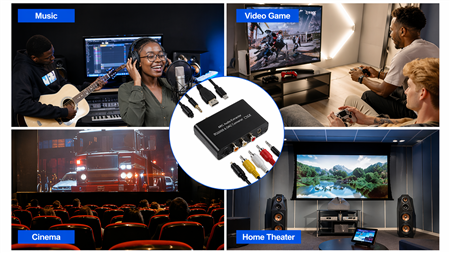 EXTRACTOR AUDIO HDMI C/ARC + DAC  DIGITAL/ANALOG.