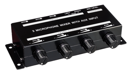 MIXER A-1348 MICROFONOS 3 IN 1 OUT AUX