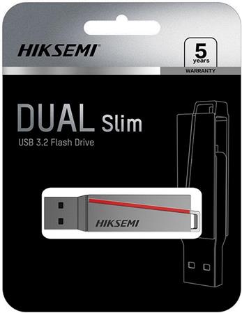 PEN DRIVE 64GB DUAL E307C USB + USB C 3.2 HIKSEMI