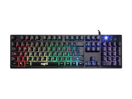 TECLADO GAMER NISUTA NSKBG5RL RGB USB